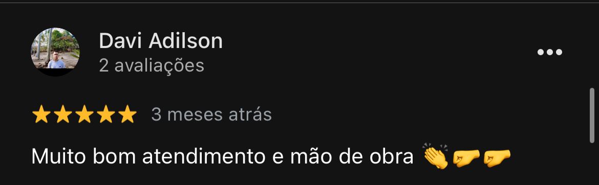 Avaliação de cliente