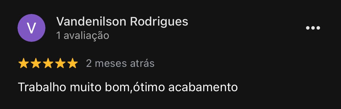Avaliação de cliente