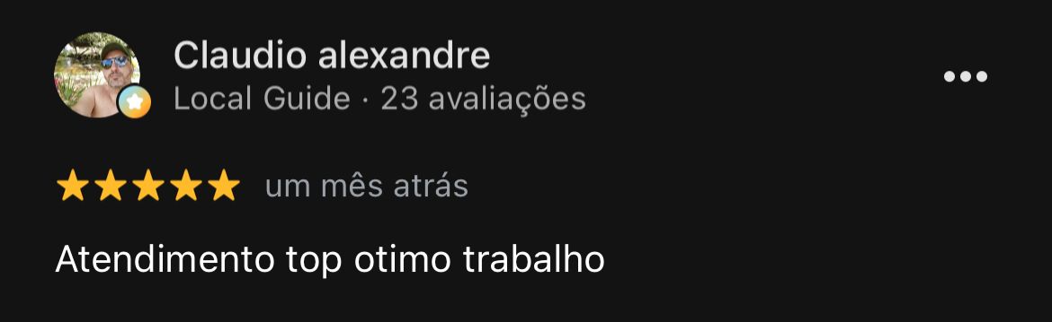 Avaliação de cliente