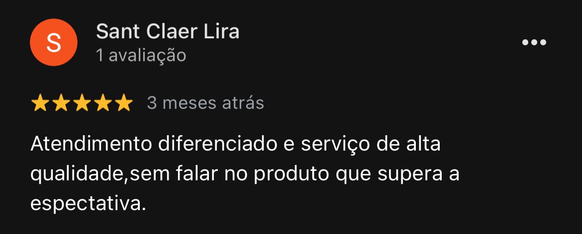 Avaliação de cliente