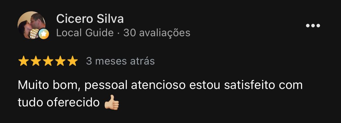 Avaliação de cliente